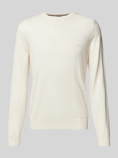 Peek & Cloppenburg BOSSStrickpullover Aus Schurwolle Modell 'Botto' In Offwhite