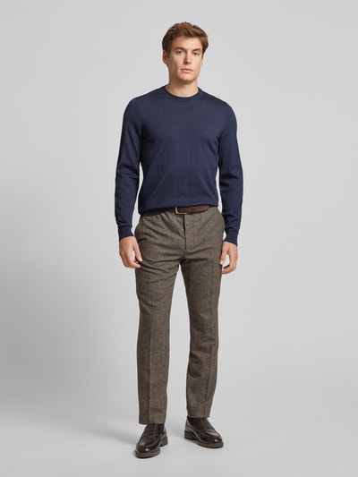 Peek & Cloppenburg BOSSStrickpullover aus Schurwolle Modell 'Botto' in marine