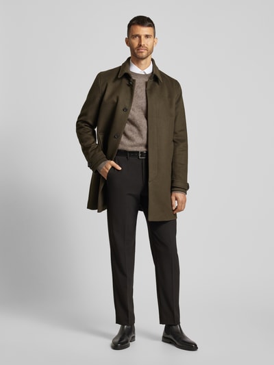 Peek & Cloppenburg BOSSStrickpullover mit Rundhalsausschnitt Modell 'ESCRITO' in beige