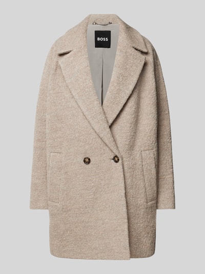 Peek & Cloppenburg BOSSWollmantel Mit Reverskragen Modell 'Calodino' In Hellgrau