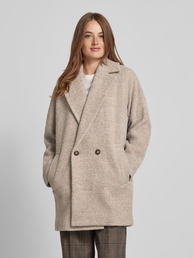 Peek & Cloppenburg BOSSWollmantel Mit Reverskragen Modell 'Calodino' In Hellgrau