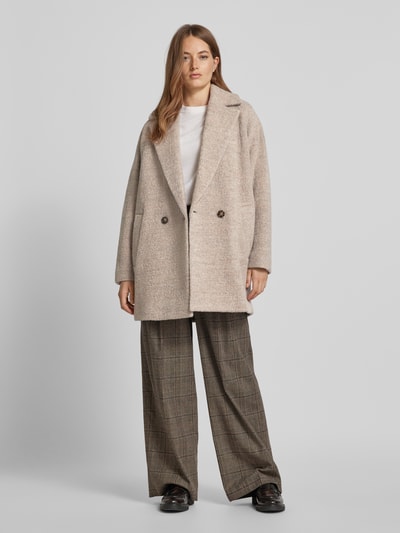 Peek & Cloppenburg BOSSWollmantel mit Reverskragen Modell 'Calodino' in hellgrau