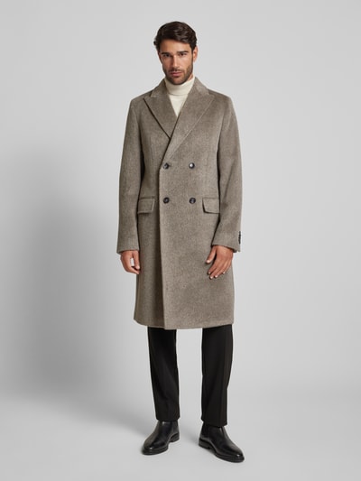 Peek & Cloppenburg BOSSWollmantel Mit Reverskragen Modell 'Hyde' In Taupe