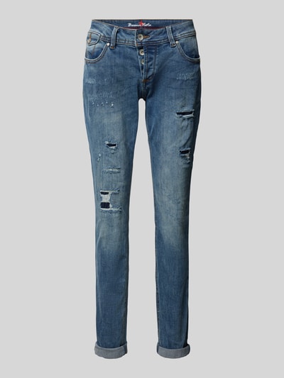 Peek & Cloppenburg Buena VistaSlim Fit Jeans Im Destroyed-Look Modell 'Malibu' In Dunkelblau