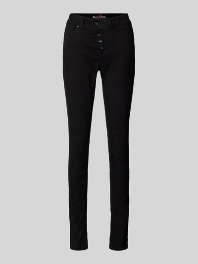 Peek & Cloppenburg Buena VistaSlim Fit Jeans Mit Knopfleiste Modell 'Malibu' In Black