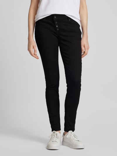 Peek & Cloppenburg Buena VistaSlim Fit Jeans Mit Knopfleiste Modell 'Malibu' In Black
