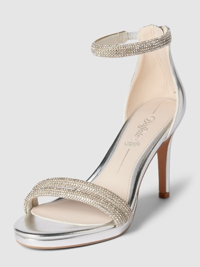 Peek & Cloppenburg BuffaloSandalette mit Pfennigabsatz Modell 'SELMA' in silber