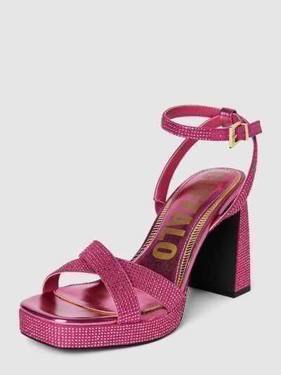 Peek & Cloppenburg BuffaloSandaletten mit Ziersteinbesatz Modell 'CHERRY SPARK' in pink