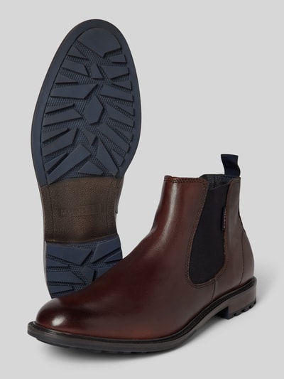 Peek & Cloppenburg BugattiChelsea Boots Aus Leder Mit Zugschlaufe Modell 'Bonifacio' In Mittelbraun