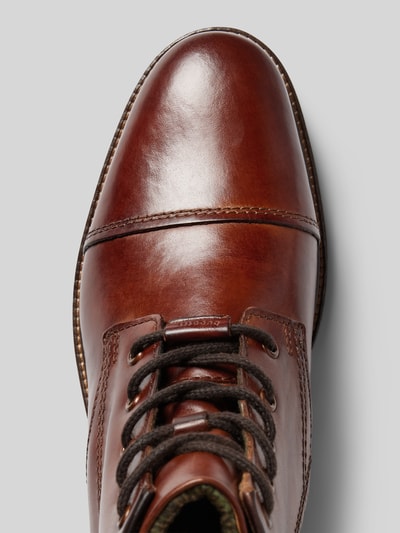 Peek & Cloppenburg BugattiLederboots Mit Label-Schriftzug Modell 'Marcello' In Cognac