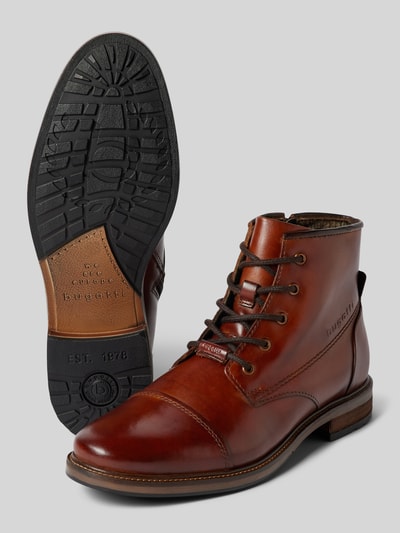 Peek & Cloppenburg BugattiLederboots Mit Label-Schriftzug Modell 'Marcello' In Cognac