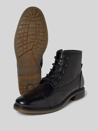 Peek & Cloppenburg BugattiLederboots Mit Label-Schriftzug Modell 'Marcello' In Black