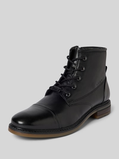 Peek & Cloppenburg bugattiLederboots mit Label-Schriftzug Modell 'Marcello' in black