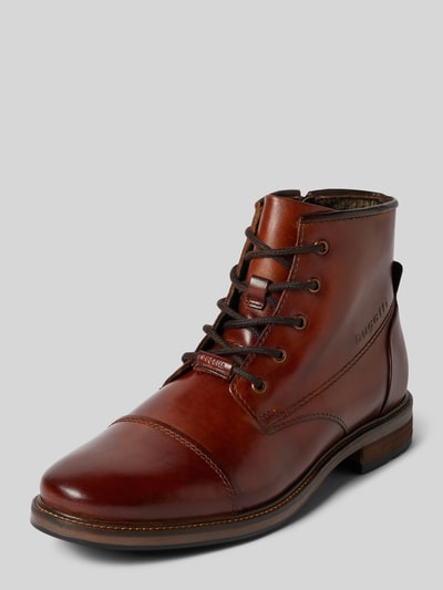 Peek & Cloppenburg BugattiLederboots Mit Label-Schriftzug Modell 'Marcello' In Cognac