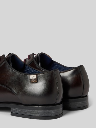 Peek & Cloppenburg BugattiLederderby Mit Label-Detail Modell 'Gapo' In Dunkelbraun