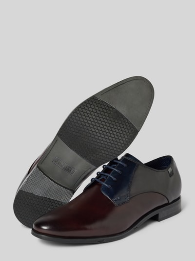 Peek & Cloppenburg BugattiLederderby Mit Label-Detail Modell 'Gapo' In Dunkelbraun