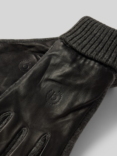 Peek & Cloppenburg BugattiLederhandschuhe Mit Label-Detail In Black