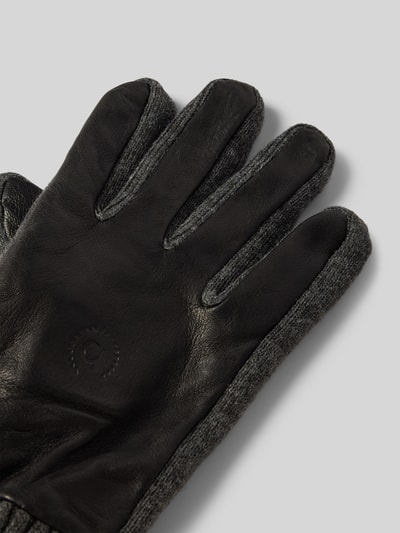 Peek & Cloppenburg BugattiLederhandschuhe Mit Label-Detail In Black