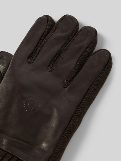Peek & Cloppenburg BugattiLederhandschuhe Mit Label-Detail In Dunkelbraun