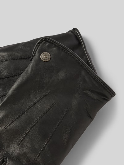 Peek & Cloppenburg BugattiLederhandschuhe Mit Ziernähten In Black