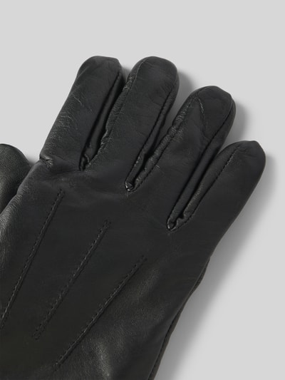Peek & Cloppenburg BugattiLederhandschuhe Mit Ziernähten In Black