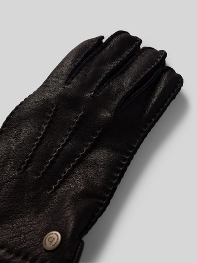 Peek & Cloppenburg BugattiLederhandschuhe Mit Ziernähten In Black