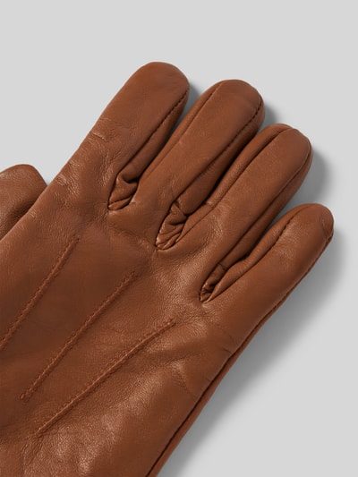 Peek & Cloppenburg BugattiLederhandschuhe Mit Ziernähten In Cognac