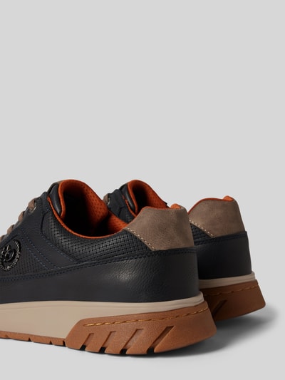 Peek & Cloppenburg BugattiLedersneaker Mit Label-Applikation Modell 'Irish' In Dunkelblau