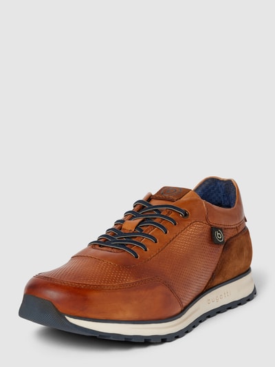 Peek & Cloppenburg bugattiLedersneaker mit Label-Detail Modell 'Cirino' in cognac