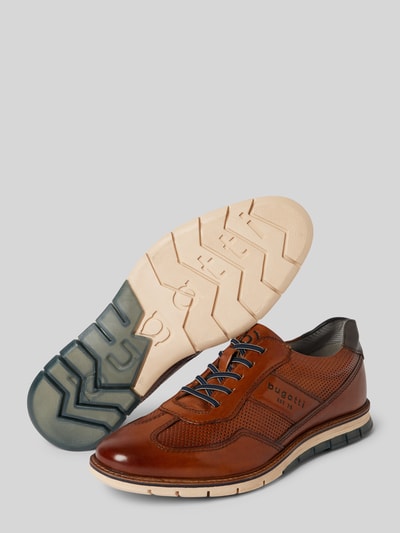 Peek & Cloppenburg BugattiLedersneaker Mit Label-Schriftzug Modell 'Simone Comfort' In Cognac