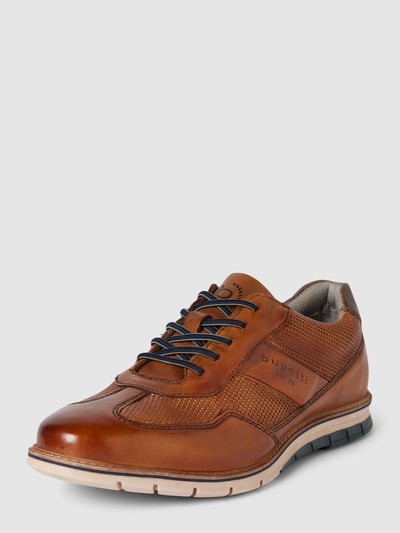 Peek & Cloppenburg BugattiLedersneaker Mit Label-Schriftzug Modell 'Simone Comfort' In Cognac