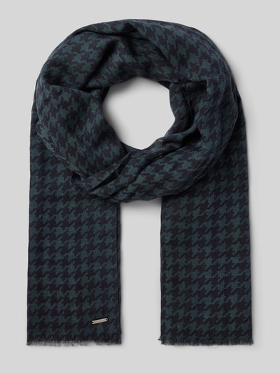 Peek & Cloppenburg bugattiSchal aus Viskose-Mix mit Label-Detail in marine