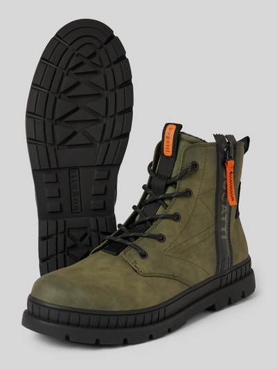 Peek & Cloppenburg BugattiSchnürboots Mit Label-Details Modell 'Pallario' In Dunkelgruen