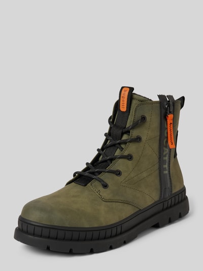 Peek & Cloppenburg bugattiSchnürboots mit Label-Details Modell 'Pallario' in dunkelgruen