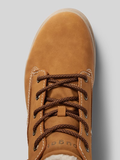 Peek & Cloppenburg BugattiSchnürboots Mit Teddyfutter Modell 'Pallario' In Cognac