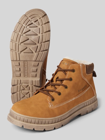 Peek & Cloppenburg BugattiSchnürboots Mit Teddyfutter Modell 'Pallario' In Cognac