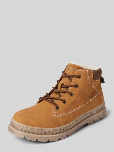 Peek & Cloppenburg BugattiSchnürboots Mit Teddyfutter Modell 'Pallario' In Cognac