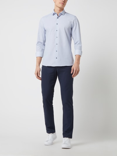 Peek & Cloppenburg bugattiStoffhose im 5-Pocket-Design Modell 'CORDOBA' in blau melange