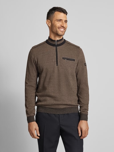 Peek & Cloppenburg BugattiSweatshirt Mit Stehkragen In Sand