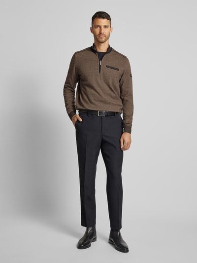 Peek & Cloppenburg bugattiSweatshirt mit Stehkragen in sand