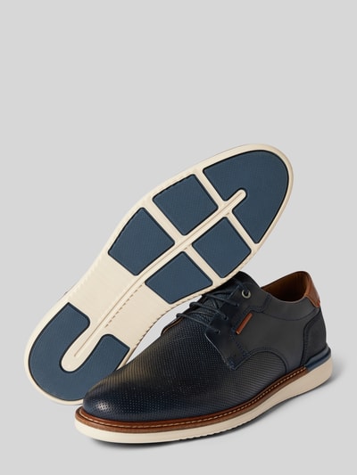 Peek & Cloppenburg BULLBOXERLederschnürschuhe Mit Strukturmuster Modell 'FLIN' In Marine