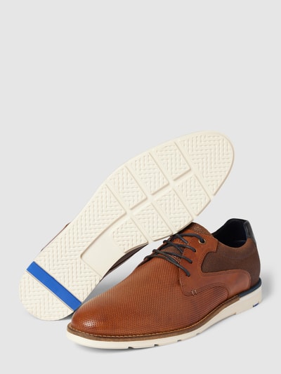 Peek & Cloppenburg BULLBOXERSchnürschuhe Mit Strukturmuster Modell 'FABIAN' In Cognac