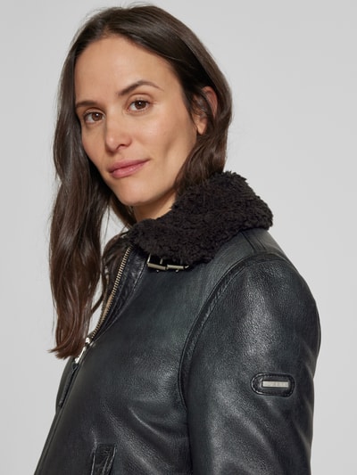 Peek & Cloppenburg CabriniLederjacke Aus Lammnappa Mit Umlegekragen In Black