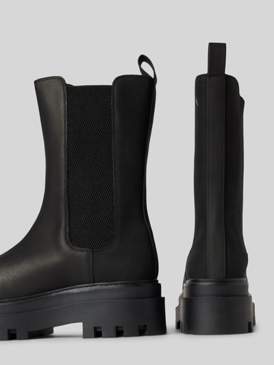 Peek & Cloppenburg Calvin Klein JeansBoots Aus Leder Mit Elastischen Einsätzen In Black