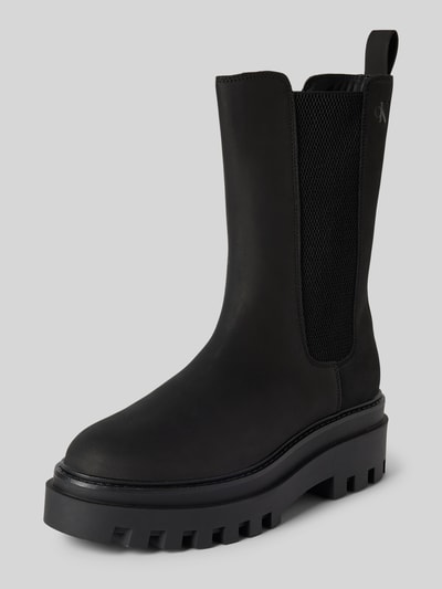 Peek & Cloppenburg Calvin Klein JeansBoots aus Leder mit elastischen Einsätzen in black