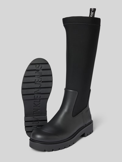 Peek & Cloppenburg Calvin Klein JeansGummistiefel Mit Elastischem Schaft Modell 'HIGH RAINBOOT NEOPRENE' In Black