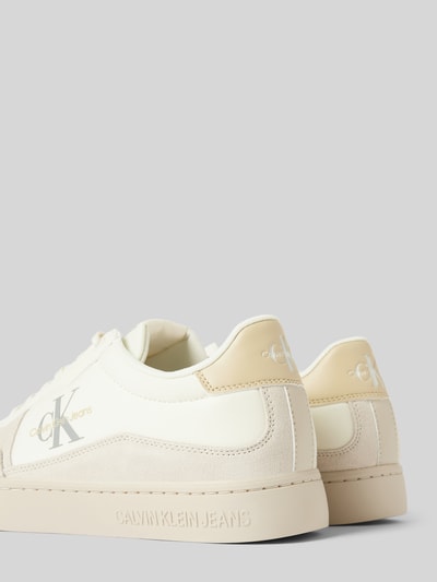 Peek & Cloppenburg Calvin Klein JeansLedersneaker Mit Label-Details Modell 'CLASSIC CUPSOLE LOW MIX' In Offwhite