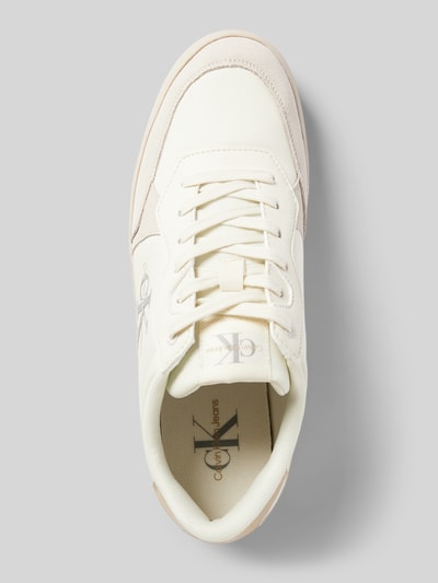 Peek & Cloppenburg Calvin Klein JeansLedersneaker Mit Label-Details Modell 'CLASSIC CUPSOLE LOW MIX' In Offwhite