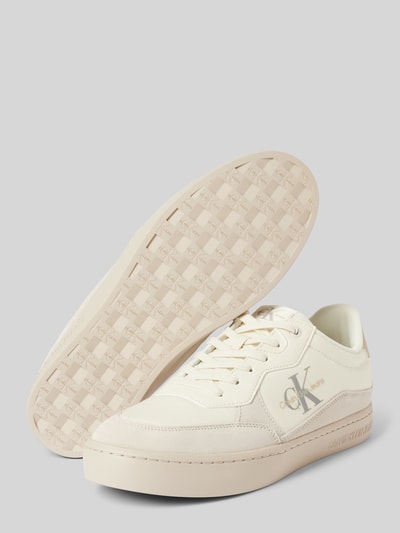Peek & Cloppenburg Calvin Klein JeansLedersneaker Mit Label-Details Modell 'CLASSIC CUPSOLE LOW MIX' In Offwhite