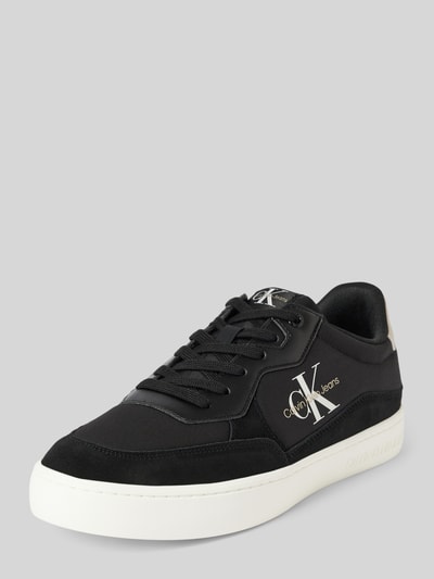 Peek & Cloppenburg Calvin Klein JeansLedersneaker mit Label-Details Modell 'CLASSIC CUPSOLE LOW MIX' in black